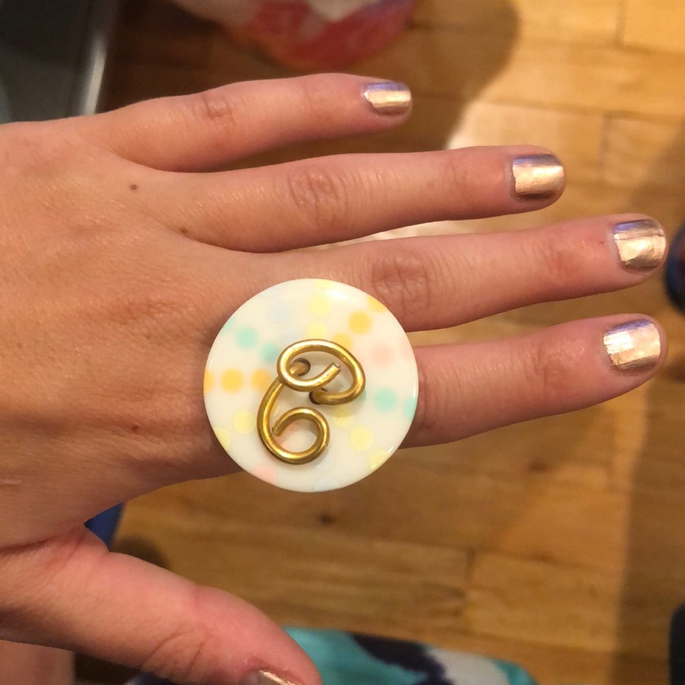 Cute button ring!